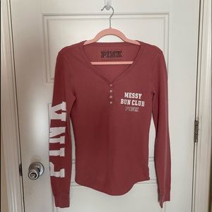 VS PINK Long Sleeve Pajama Shirt